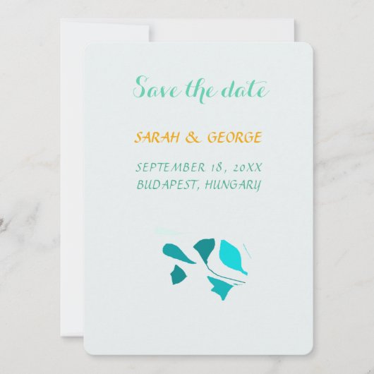 Eucalyptusbladeren Platte Save The Date Kaart (Voorkant)