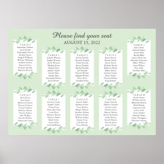 Eucalyptusbladeren. Poster voor weddenschappen (Voorkant)