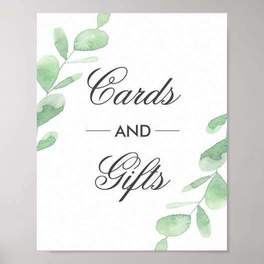 Eucalyptusbladeren. Poster voor weddenschappen en  (Voorkant)