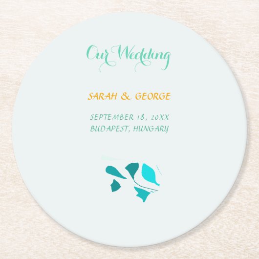 Eucalyptusbladeren Ronde Kartonnen Onderzetter (Voorkant)