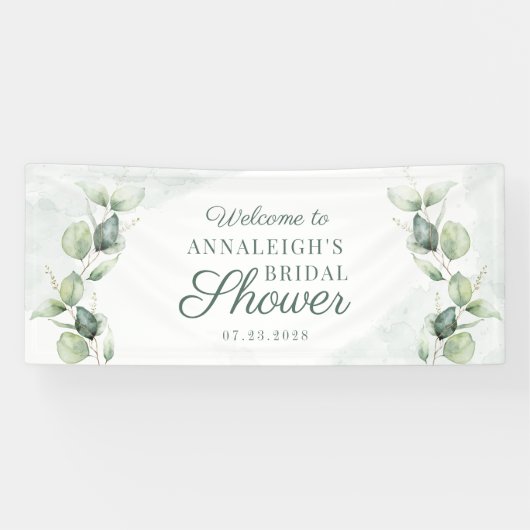 Eucalyptusbladeren Succulent Foliage Vrijgezellenf Spandoek (Horizontaal)