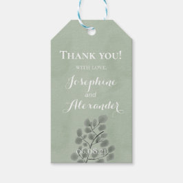 Eucalyptusbladeren Thema Cadeaulabel