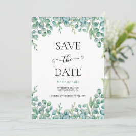Eucalyptusbladeren Trouwdag Save The Date