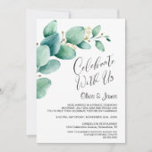 Eucalyptusbladeren Trouwreceptie Kaart (Voorkant)