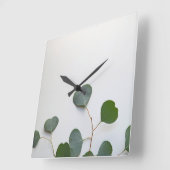 Eucalyptusbladeren verticaal vierkante klok (Hoek)