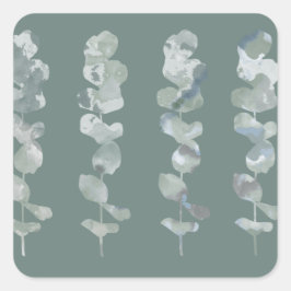 Eucalyptusbladeren Vierkante Sticker