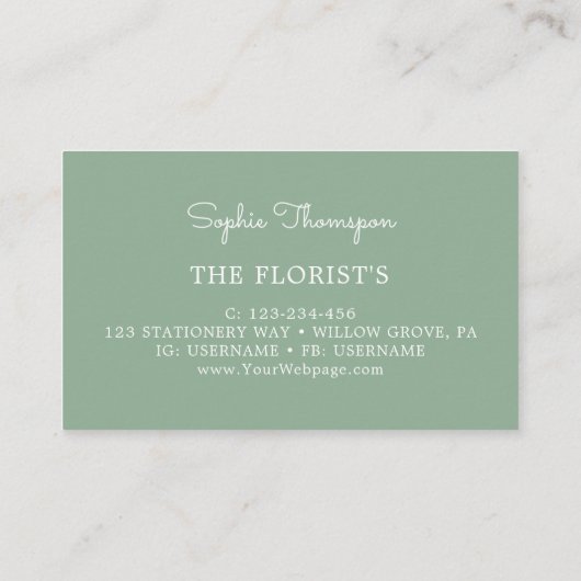 Eucalyptusbladeren Visitekaartje (Achterkant)