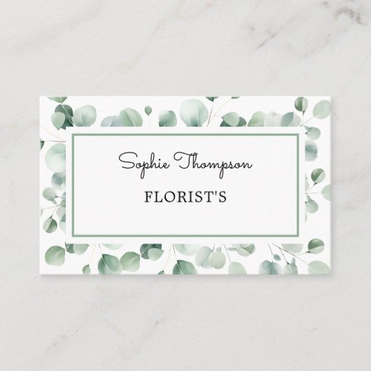 Eucalyptusbladeren Visitekaartje (Voorkant)