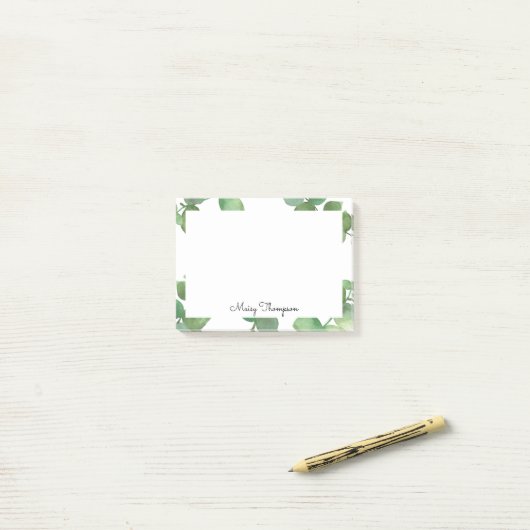 Eucalyptusbladeren Voeg Jouw namen toe Post-it® Notes (Op bureau)