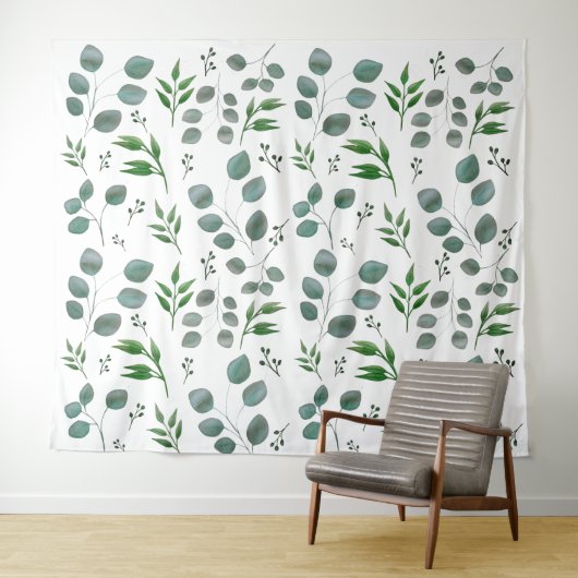 Eucalyptusbladeren Wandkleed (In Situ (horizontaal))