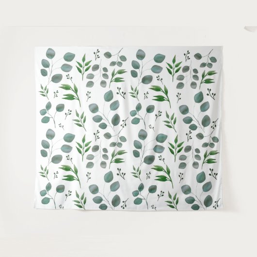 Eucalyptusbladeren Wandkleed (Voorkant (horizontaal))