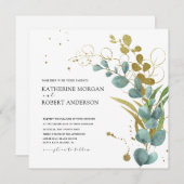 Eucalyptusbladeren Weddenschap Kaart (Voorkant / Achterkant)