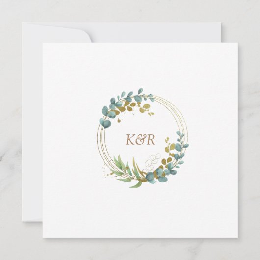 Eucalyptusbladeren Weddenschap Kaart (Achterkant)