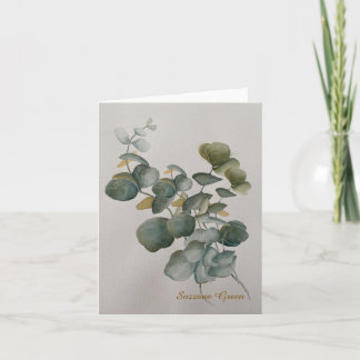 Eucalyptusbladeren Wenskaart Feestdagen Kaart