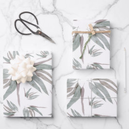 Eucalyptusbladerenpatroon Inpakpapier Vel