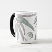 Eucalyptusbladerenpatroon Magische Mok (Voorkant links)