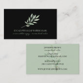 eucalyptusbladventilator etherische olie visitekaartje (Voorkant / Achterkant)