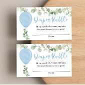 Eucalyptusblauw ballonvaarddoperhandel baby shower informatiekaartje