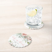 Eucalyptusblos florale baby in bloei baby shower kartonnen onderzetters (Insitu)