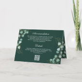 Eucalyptusboog Foto Emerald QR-code Trouwen (Achterkant)