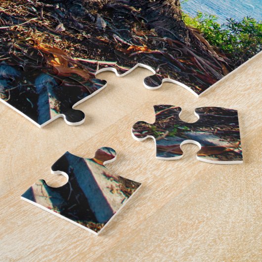Eucalyptusboom op de Stille Oceaan Legpuzzel (Zijkant)