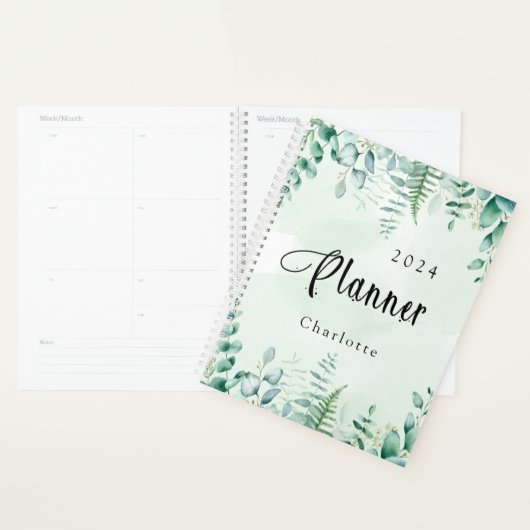 Eucalyptusbos ferneert groen 2023 planner (Display)