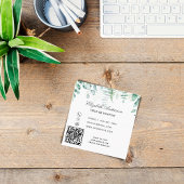 Eucalyptusbos met fern QR-code logo Vierkante Visitekaartje