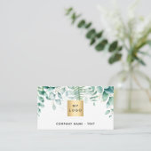 Eucalyptusbos met fern QR-code logo Visitekaartje (Staand voorkant)