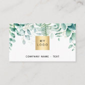 Eucalyptusbos met fern QR-code logo Visitekaartje (Voorkant)