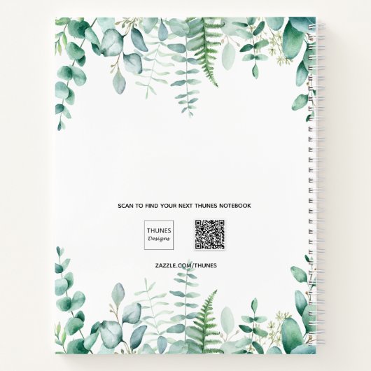 Eucalyptusbosbessen Notitieboek (Achterkant)