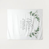 Eucalyptusbotanische sage van het huwelijk wandkleed (Voorkant (horizontaal))