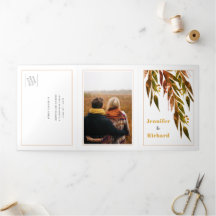 Eucalyptusbranche in herfstkleuren bruiloft