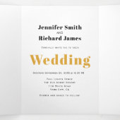 Eucalyptusbranche in herfstkleuren bruiloft drieluik uitnodiging (Binnenkant midden)