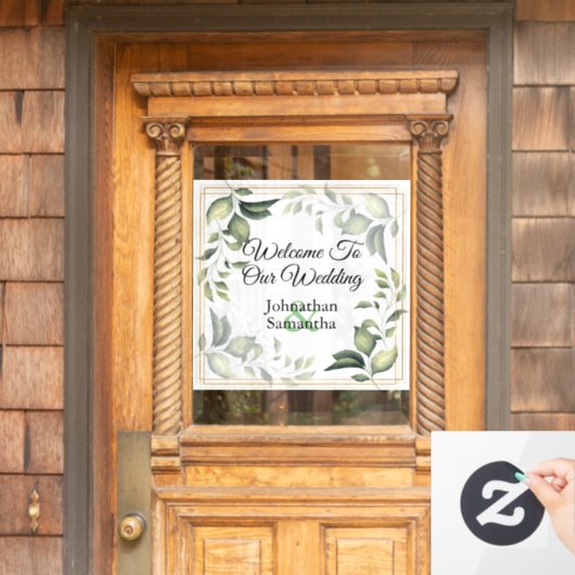 Eucalyptusbruine bruine bruistoorsignalering raamsticker (Huis Deur)