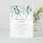 Eucalyptusbruine vrijgezellenfeest kaart (Staand voorkant)