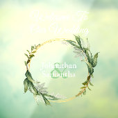 Eucalyptusbruinkoolbriddeparen welkom raamsticker (Vel 3)