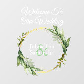 Eucalyptusbruinkoolbriddeparen welkom raamsticker (Vel)