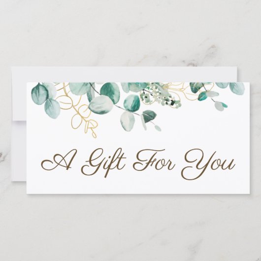 Eucalyptuscadeaucertificaat (Voorkant)