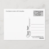 Eucalyptuscaesia met honingbijen briefkaart (Achterkant)