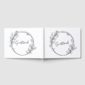 Eucalyptuscirkel met een eenvoudige lijnstijl gastenboek (Volledig)