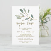 Eucalyptuscoupons met goudzegen kaart (Staand voorkant)