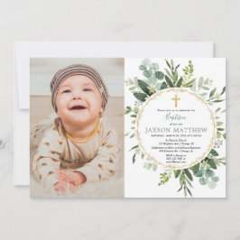 Eucalyptusdoop, groen gebladerte moderne foto kaart