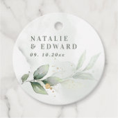 Eucalyptuselegant voor waterverf- en naaldbomen bedankjes labels (Voorkant)