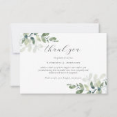 Eucalyptusfoto Sympathy Funeral Memorial Bedankkaart (Voorkant)