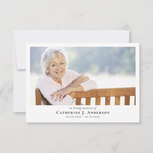 Eucalyptusfoto Sympathy Funeral Memorial Bedankkaart (Achterkant)