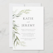 Eucalyptusgom Bladeren Groene Huwelijk Kaart (Voorkant)