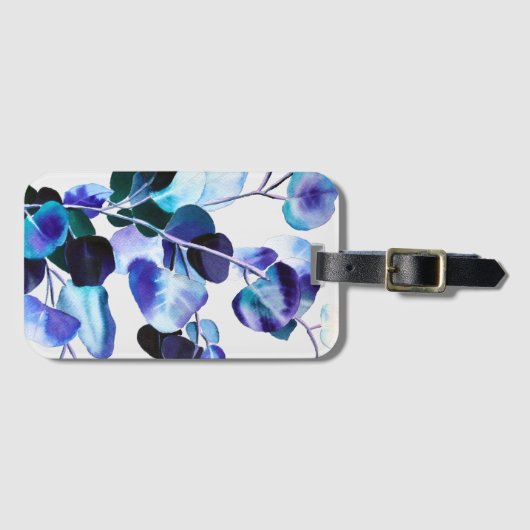 Eucalyptusgom waterverf bagagelabel (Voorkant (horizontaal))