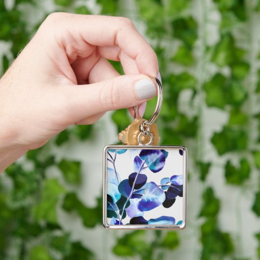 Eucalyptusgom waterverf sleutelhanger (Hand)