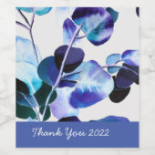 Eucalyptusgom waterverf wijn etiket (Enkel label)