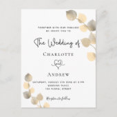 Eucalyptusgoud voor de bruiloft uitnodiging briefkaart (Voorkant)